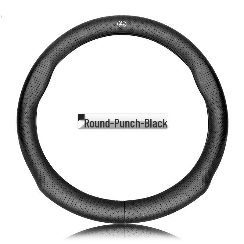 Compatible Leather Steering Wheel Cover for Cheetah CS10, Mattu Feiteng C5, Black King Kong CT5, Qiling CT7, Q6.