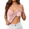 Women's Solid Color Camisole with Chest Pad Casual Loungewear