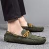 Damen Komfort Flats Casual Slip on Herren Mokassins Loafer Fahrschuhe Unisex Übergröße Wildlederschuhe Grün