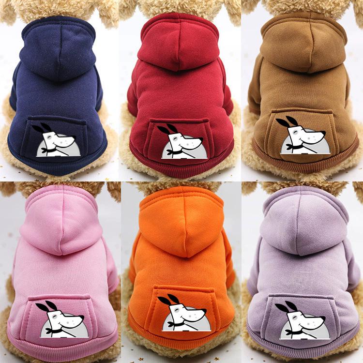 Autumn/Winter Hooded Sporty Pocket Sweatshirt for Dogs and Cats