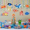 54 st Undervattensfestdekorationer Takhängande virvlar Havsfestdekorationer Havsdjur Fiskar Temafesttillbehör Babyshower Sjöjungfru