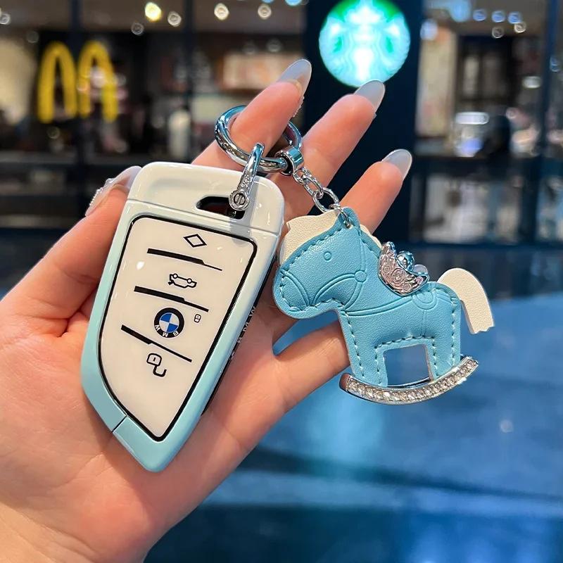 Remote Car Key Cover Keychain Key Case For BMW X1 X3 X4 X5 X6 Series 1 2 3 5 7 G20 G02 G05 G31 G23 F34 F15 F40 IX3 xs9