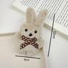 Broche Pingente Coelho de Pelúcia Longo-Orelhudo de Desenho Animado para Bolsas e Lenços