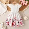 Vestito Bianco Estivo da Bambina Principessa Carino Gonfio