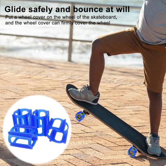 

4 шт., чехол для колеса скейтборда, тренажер для скейтборда, быстрее, безопаснее, трюки для скейтборда, практика обучения, обучения подростков, взрослых, начинающих скейтбординга