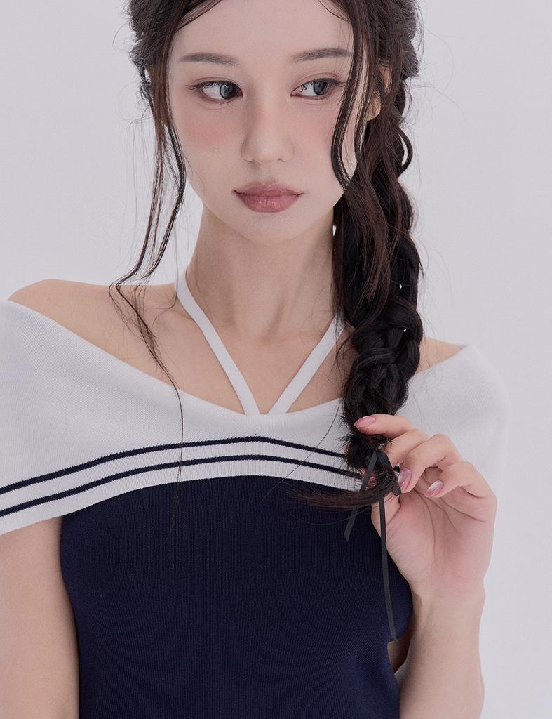 Tetemochi Marine Shoulder Knit (Navy)