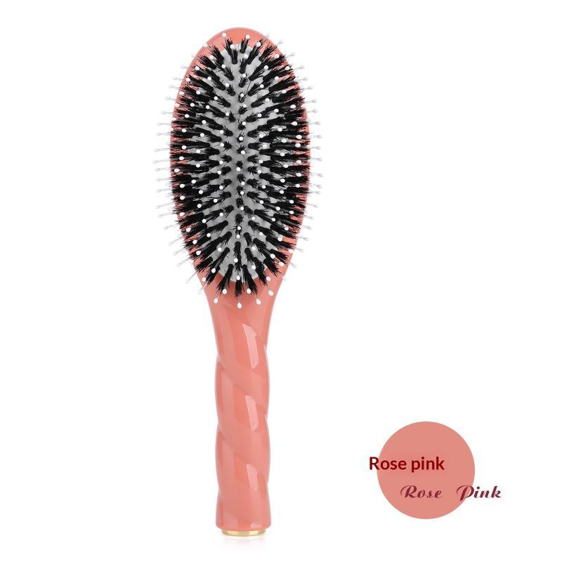 Fried Dough Twists Boar Bristle Hair Brush Scalp Massage Comb Gentle Detangler for Thick Coarse Natural Hair 1Pcs C