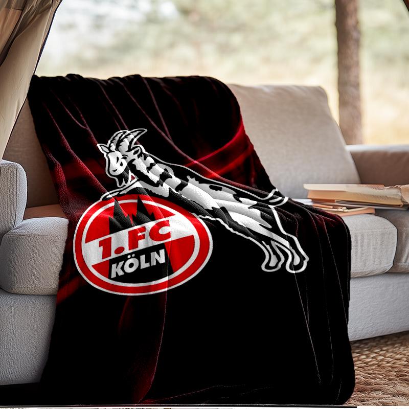 Coperta Leggera del Football Club Koln Capra Ideale per Letto Perfetta per Viaggi, Campeggio, Soggiorni, Uffici, Divani, Regalo di Natale per tifosi