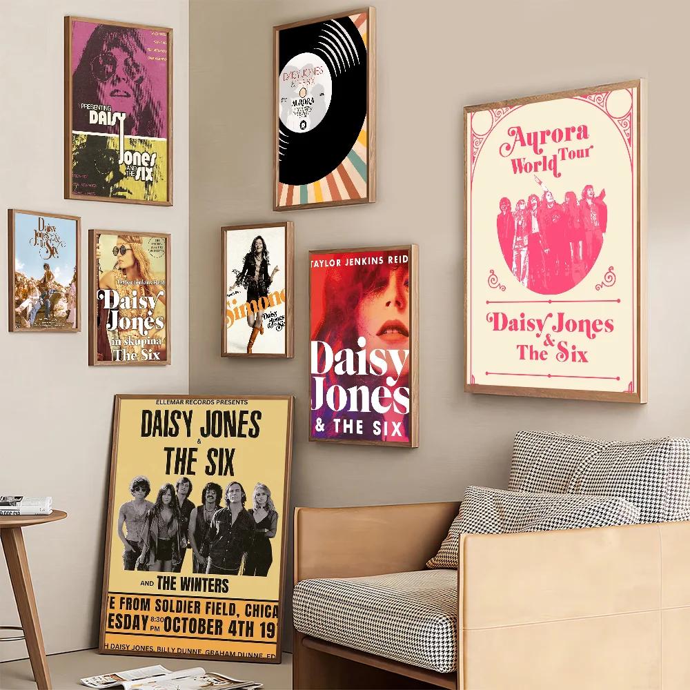 Daisy Jones The Six Płótno Malarskie Plakat Dom Salon Sypialnia Bar Kawiarnia Dekoracja Artystyczna Wystrój Pokoju