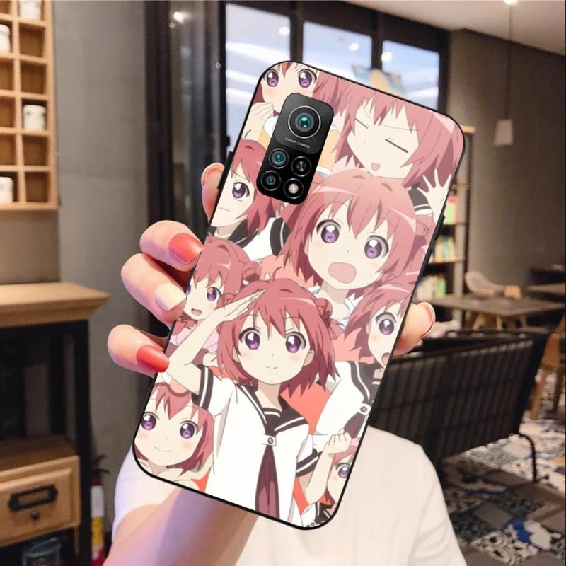 Carcasă de telefon Yuru Yuri Japan Anime pentru Xiaomi 12 11T 10 9 Redmi Note 11 10 10S Pro Redmi 9 9A 8, neagră, din sticlă PC