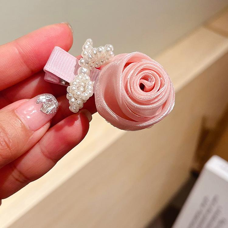 

Children s Hairpin Bow Red Hairpin Headgear Little Girl Pearl Pair Cute Baby Chinese New Year Hair Accessories
