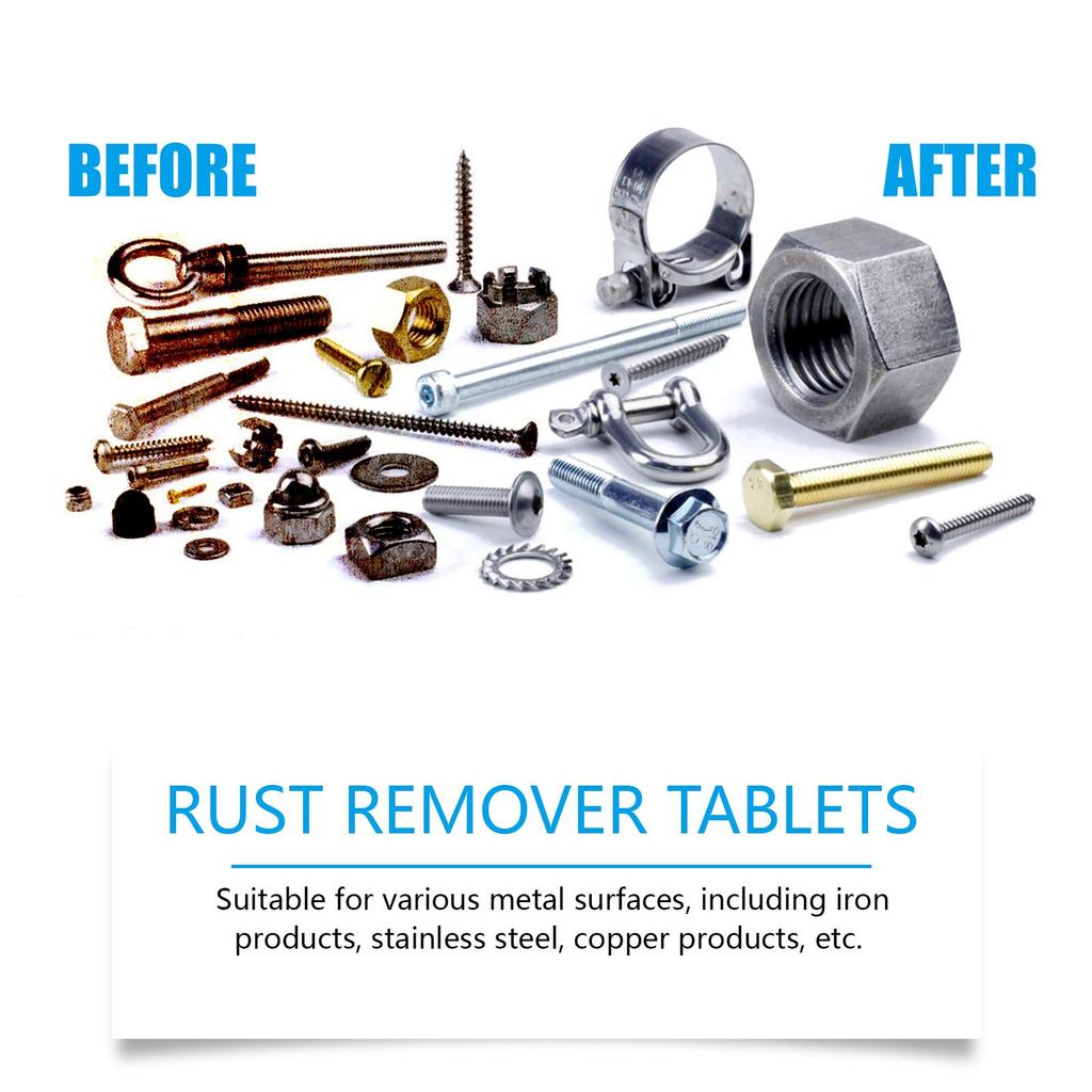 20pcs Rust Removal Cleaning Foam Multi-Action Stain Removal Metal Rust Prevention Household Cleaning Multi-Purpose Foam