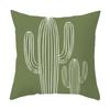 Nordic Abstract Green Geometric Pillowcase Flower Print Home Petal Velvet Pillow Cushion Cover
