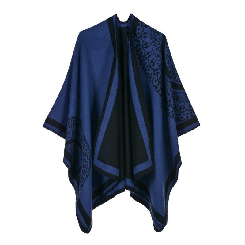 Autumn and winter new classic imitation cashmere scarf women's shawl dual-purpose shawl cape