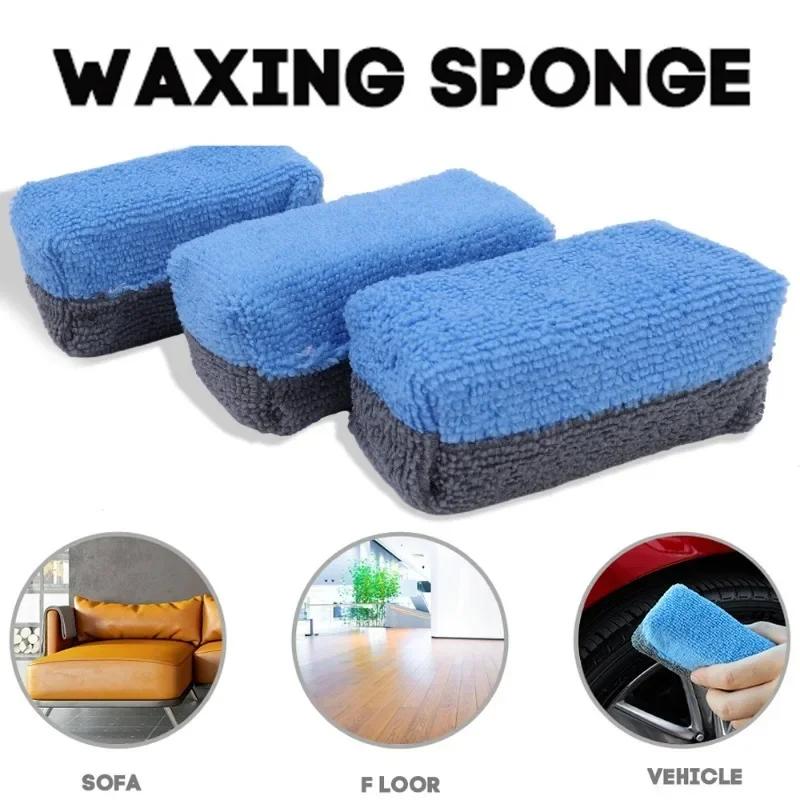 3/1pcs Microfiber Applicator Pad Car Cleaning Sponge Cloths Car Beauty Wax Polishing Sponge Superfine Fiber Fabric Sponge Wipe