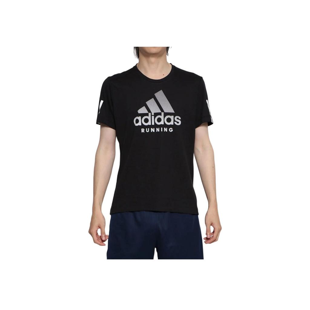 Adidas Runit Round Neck Comfortable Sports Short Sleeve T-Shirt Men Tops Black EC7494