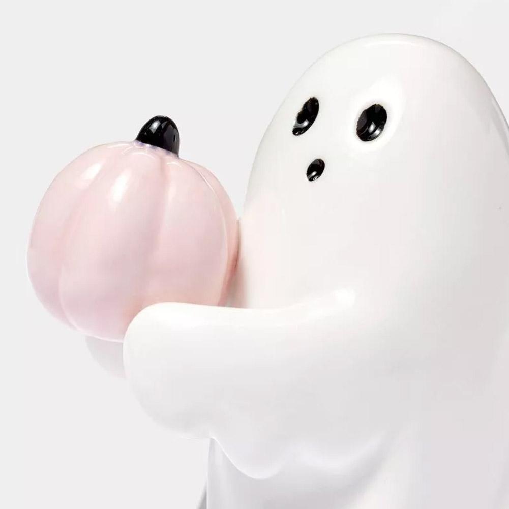 Bootiful Harzgeist Halloween Dekorative Figur Ziel Gruselig Kleines Ornament Hält Kürbis und Fledermaus Halloween Dekoration
