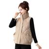 Fashionable and Warm Women's Winter Down Jacket with Stand Collar and Loose Vest