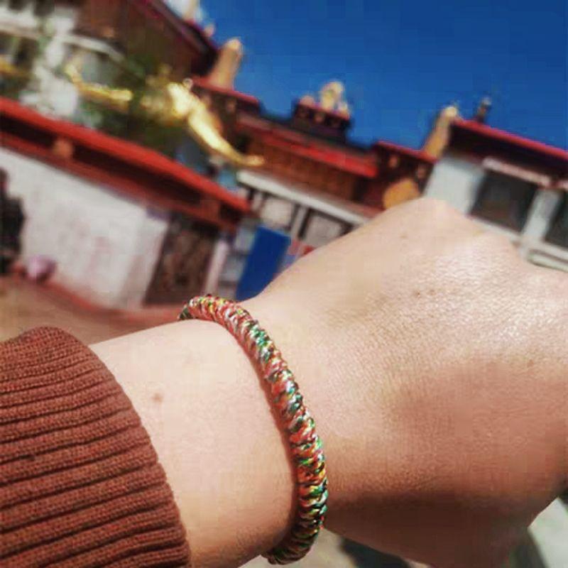 

Ремешок для переноски в тибетском стиле Ремешок для переноски Мужской и женский подарок Ручной работы Год судьбы Цветной веревочный браслет Этнический стиль Лха Прямые волосы 17cm