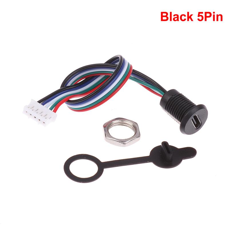 (YY)1Pc USB-C 5A High Current Charging Socket With M11 Nut Snap Lock Plate Transparent Type C Waterproof Female Connector Jack