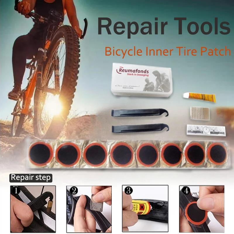Bicycle Tire Puncture Repair Kit for Cycling Enthusiasts with Storage Box