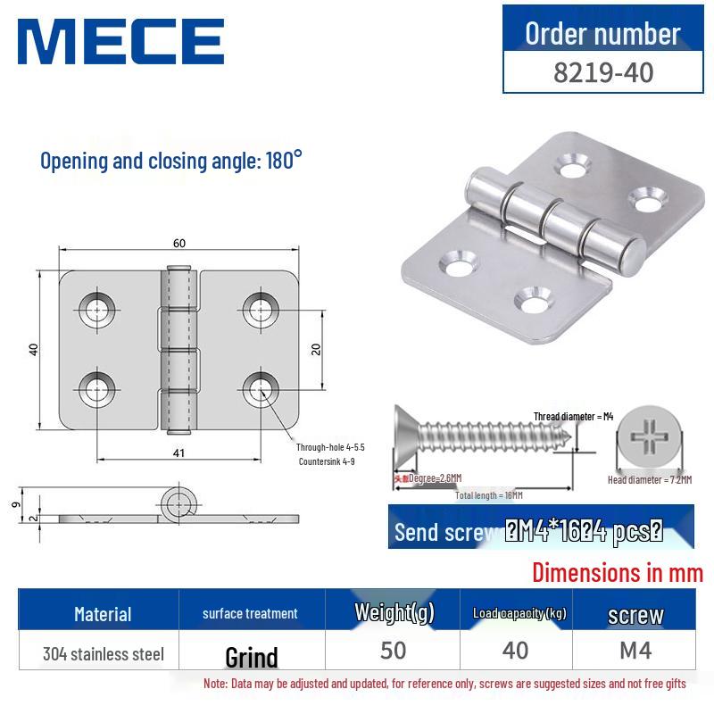 Thickened Stainless Steel Small Hinge for Folding Cabinet, Window, or Wooden Box with Lotus Leaf Design.