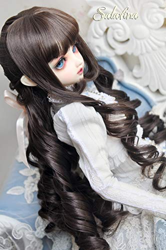 1/6, 1/4, 1/3 Doll Wig, Curly Hair, DIY Making Accessory (1/4 Doll, Dark Brown)