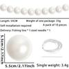 10pcs 5.5cm/8cm Faux Large Pearl Plastic White Ball Pendant Elegant Beaded Garland  Wedding Backdrop