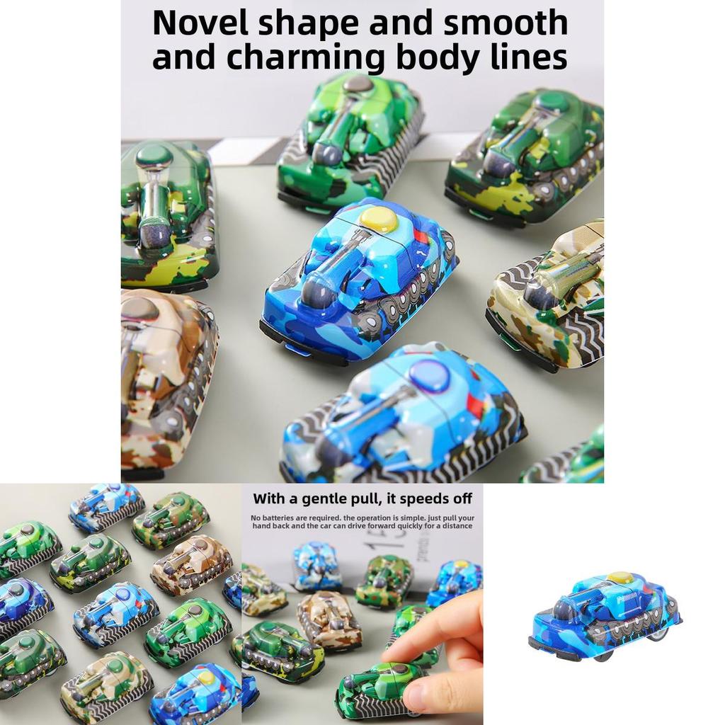 Simulation Mini Inertia Colorful Tank Children Toys For Kids Playroom