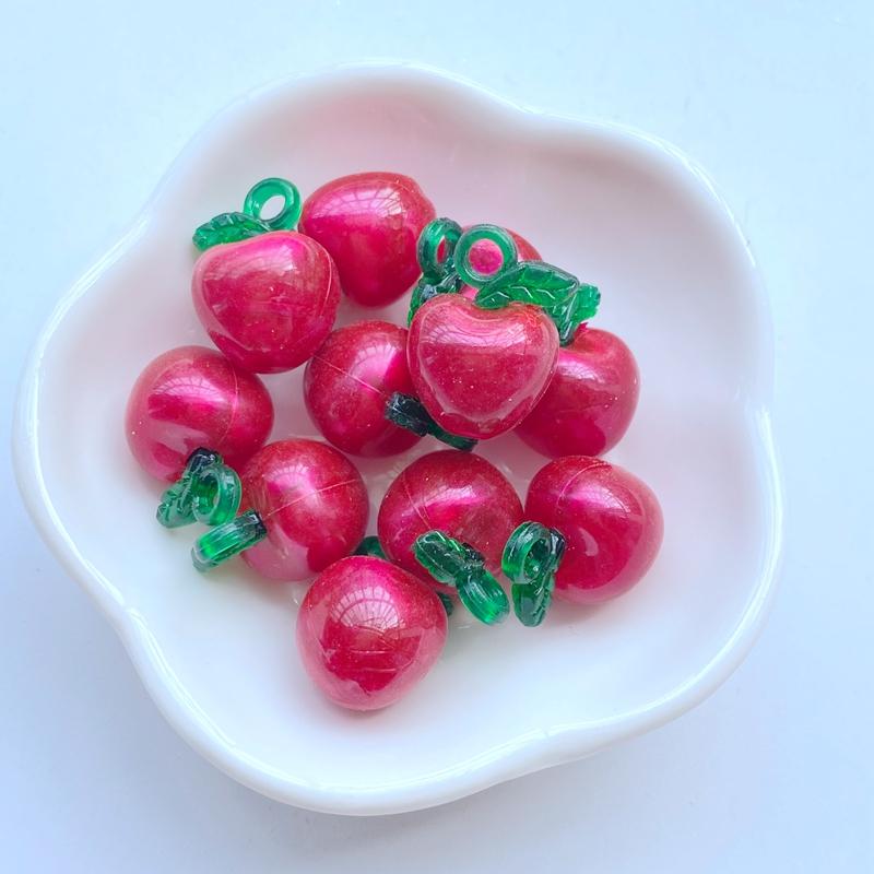 10Pcs New Cute Mini Strawberry Cherry Flat Back Resin Scrapbooking DIY Jewelry Craft Decoration Accessories
