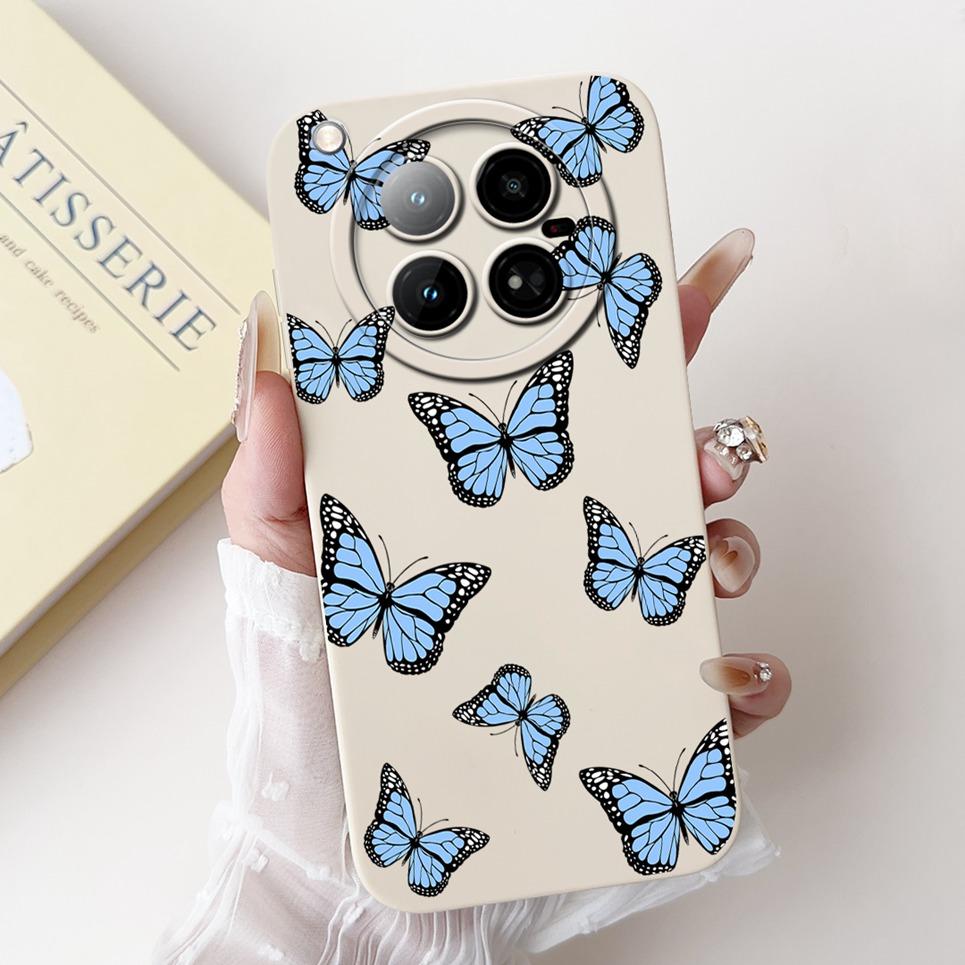 For Infinix Zero 40 4G 5G Back Cover 6.78" On Infinix X6860 X6861 Capa Flower Butterfly Women Fashion Phone Case Liquid Silicone