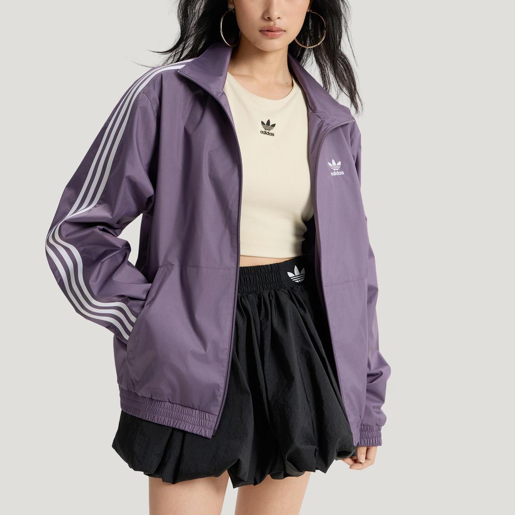 Adidas Originals Adicolor Track Top Sports Fitness Casual Daily Stand Collar Striped Long Sleeve Jacket Unisex Jackets KV8853