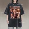 Vintage Stil Hannibal Lecter Herren T-Shirt, Mads Mikkelsen Retro Tee