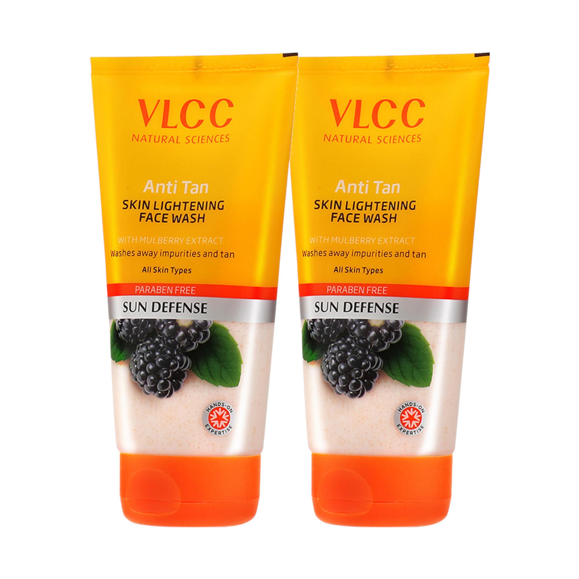 

VLCC Anti Tan Skin Lightening Face Wash 150Ml X 2 Brightening Mulberry Orange Peel