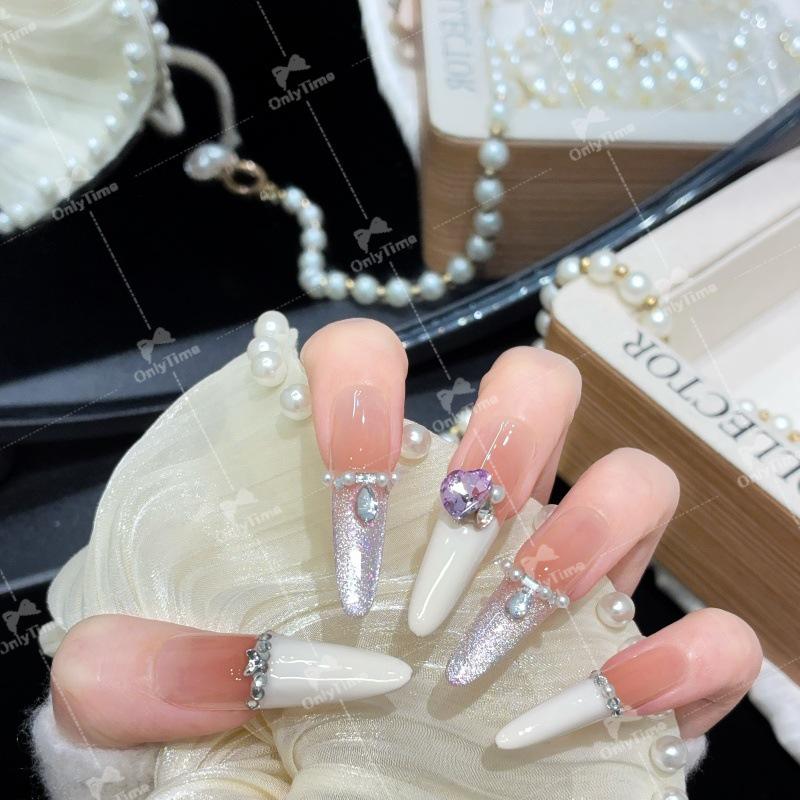 K2017 Elegant Handmade French-Style Wearable Nails K2017-S (Greyhound 4.0)