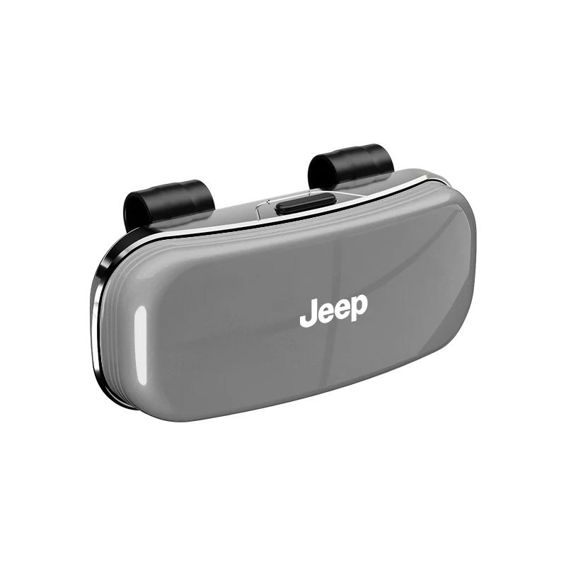 Dla samochodu Jeep Osłona przeciwsłoneczna Etui na okulary Uchwyt Organizer ochronny Dla Jeep Grand Cherokee Wrangler JK Gladiator Compass Renegad