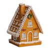 Christmas Village Houses Christmas Collectible Buildings with LED Light Christmas Decors Gingerbreads House Figurine