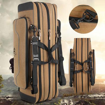 SCIONE Leinwand Dicke Angelausrüstungstasche Großvolumige Wasserdichte Angeltasche Multifunktionale Meeresruten-Tasche