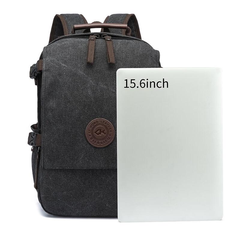 Vintage Flip-Top Canvas Backpack