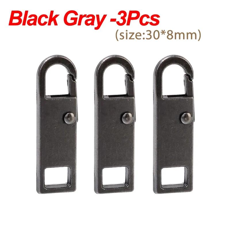 1/10pcs Durable Tool Free Zipper Repair Instant Replacement Metal Pull Slider Universal Detachable for Luggage Bags Clothing