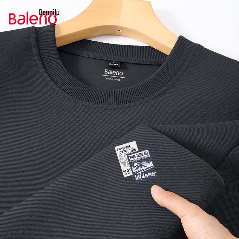 Baleno Herr Lös Passform Grafisk Pullover Sweatshirt