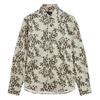 Mens Foliage Print Long-Sleeved Shirt