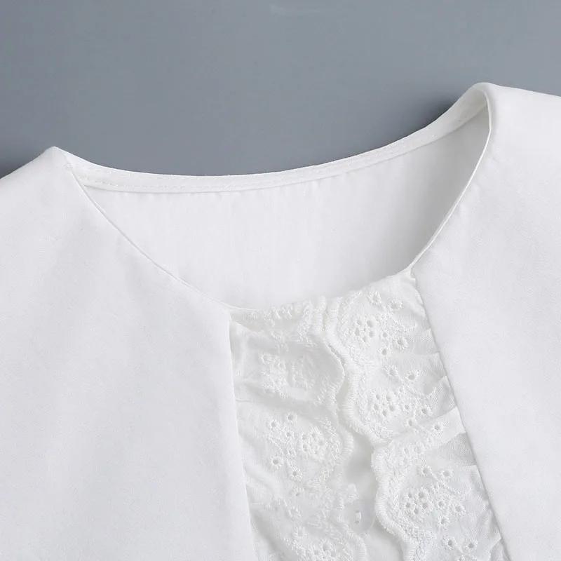 Großer Spitzenrevers Falscher Kragen Vintage Abnehmbarer Hemdkragen für Damen Bluse Pullover Revers Top Bekleidungszubehör