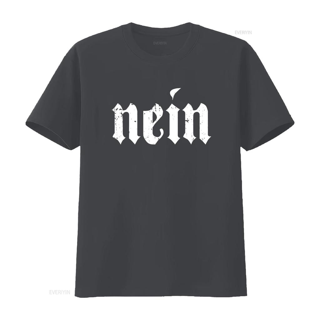 Nee Duitse Mannen Zeggen Nee Grappig Duitsland Deutschland Vintage T-shirt vintage Gewassen Casual man Unisex Ademend streetwear