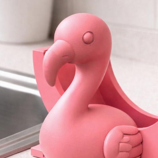 Drain Rack 3D Bird Shape Hanging Sponge Holder with Open Drainage System Upright Dry Kitchen Sponge Organizer