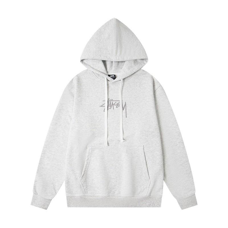 Unisex Oversized Cotton Hoodie With Minimalist Letter Embroidery Streetwear Casual Pullover Fall