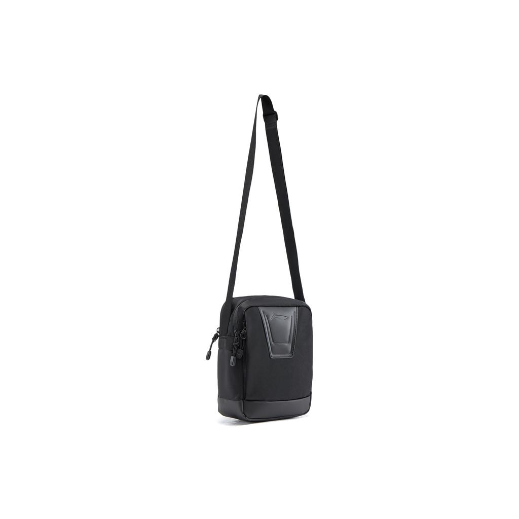 Li-Ning Fitness Series Logo Polyester Crossbody Bag Unisex Bags Black ABDV303-1