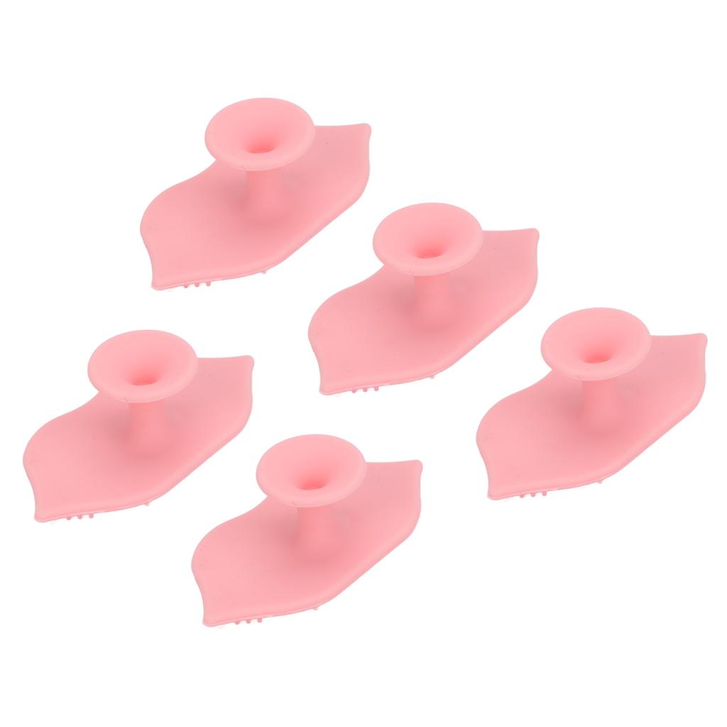5 PCS Silicone Exfoliating Lip Brushes with Sucking Cup Bendable Soft Lip Scrubbers Deep Cleaning Exfoliating Brush Tool