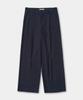 EXCONTAINER Classic One-Pleat Pinstripe Trousers (Navy)
