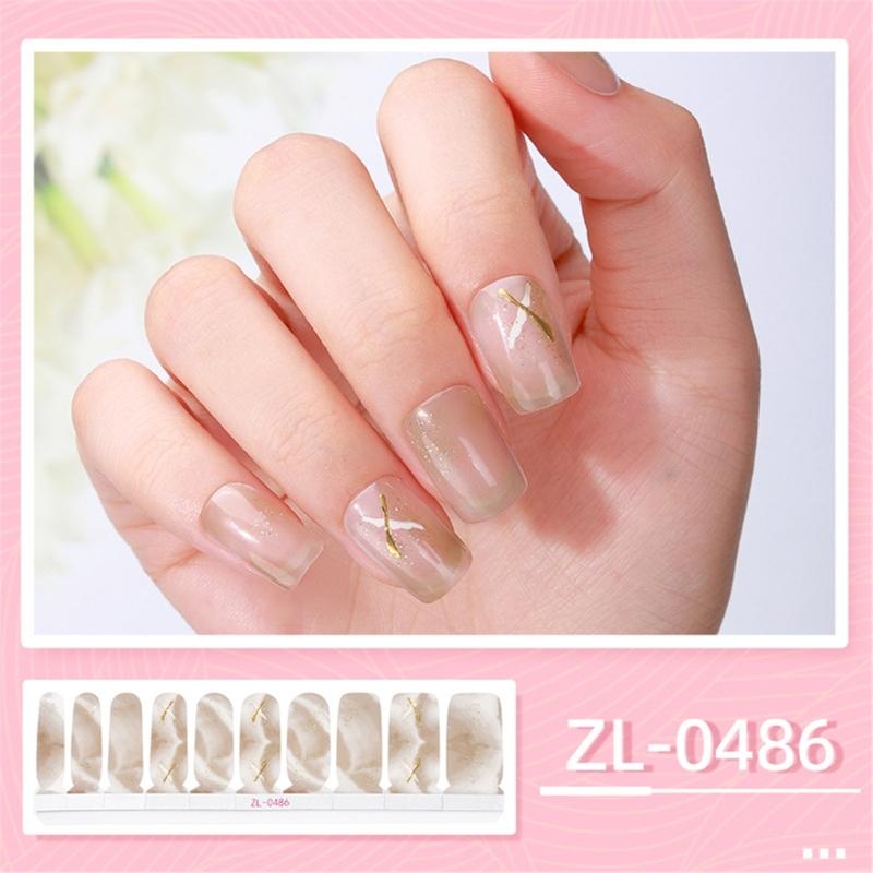 1 Sheet Nail Stickers Nail Strips Self-Adhesive DIY Nail Art Perfect for Nail Enthusiasts and Professional Manicurists